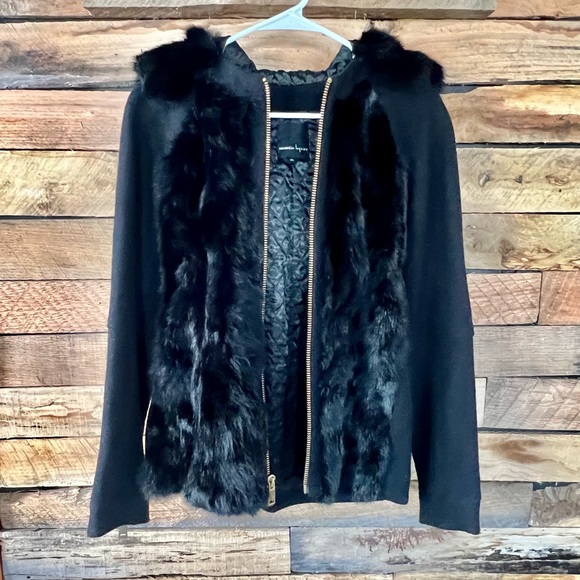 Nanette Lepore Wool and Fur Jacket - Picture 1 of 9